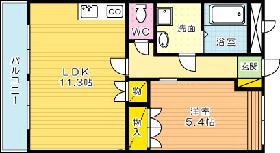 ボンヌール植田 305号室 間取り