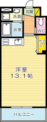 エトワール・ド・ヒサノ 203号室 間取り