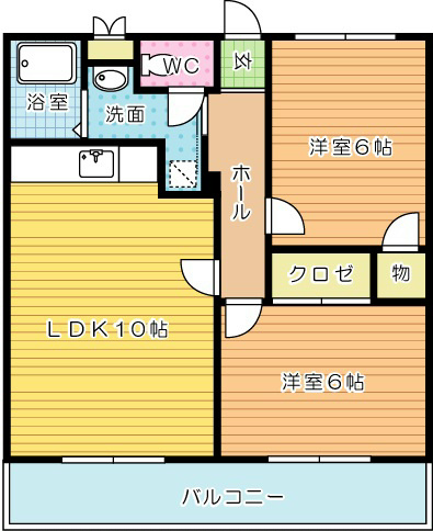 ロアンジュ下曽根 302号室 間取り