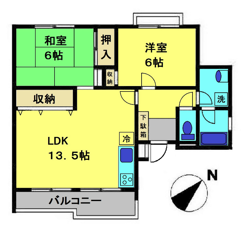 A-RISE 205号室 間取り