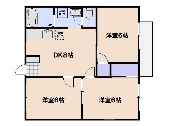 ニューシティ猿田　A棟 103号室 間取り
