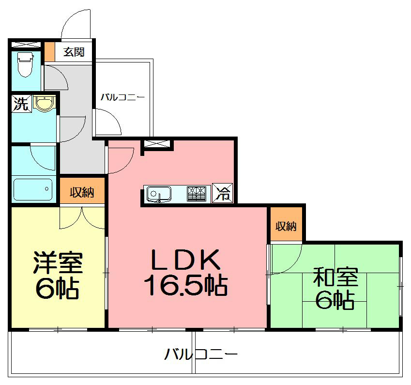 茅ヶ崎ダイカンプラザ 401号室 間取り