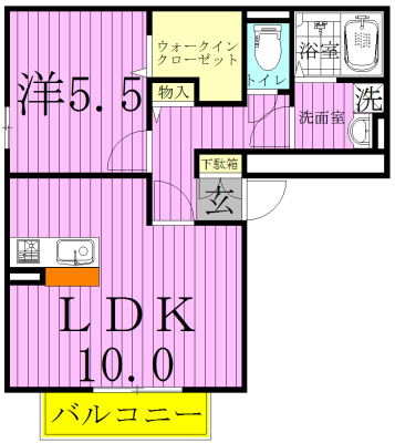 PEACEFULLY 101号室 間取り