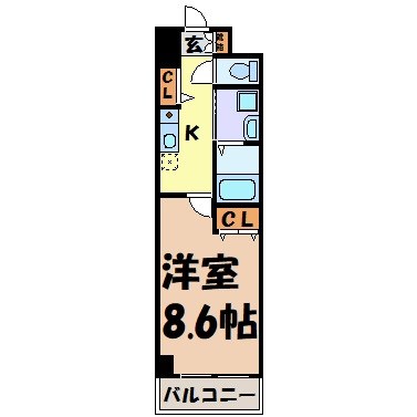 ニューシティアパートメンツ円上町 間取り図