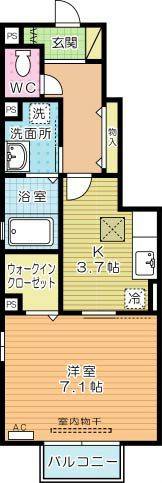 エスペランサ小倉北  106号室 間取り