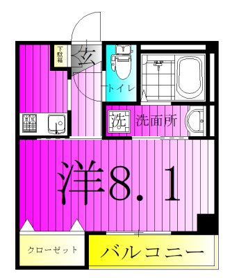 ソレーユ 201号室 間取り
