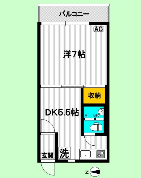 102号室 間取り