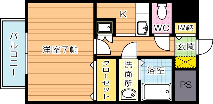 プリムローズ霧ヶ丘 202号室 間取り
