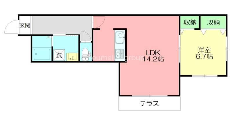 メゾンカワシロ 102号室 間取り