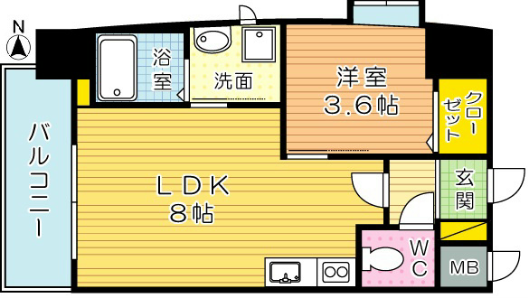 ERIOS COURT香春口 (エリオスコート香春口) 間取り図