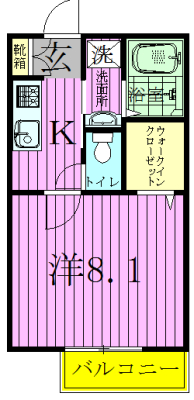 アクシズＢ 202号室 間取り