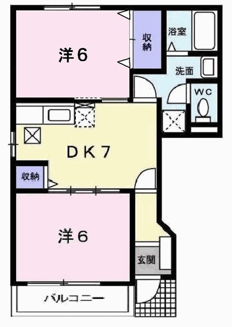 サンヒルズ　Ｓ 間取り図
