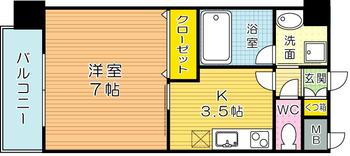 Fortuna(フォルトナ)  702号室 間取り