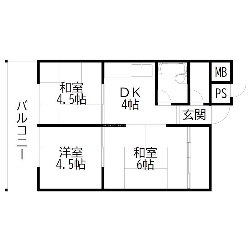 東加古川ハイツ 間取り図