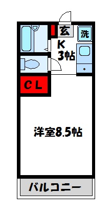 パティオ津屋崎  101号室 間取り