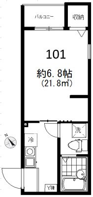 フォセット松戸・上本郷 101号室 間取り