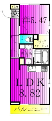 エスポワール（稔台） 103号室 間取り