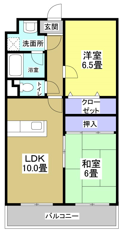 グランピアⅡ 405号室 間取り