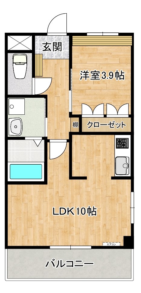 グランジュテ 301号室 間取り