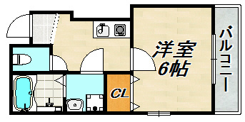 クリアブラウニー御蔵通 間取り図