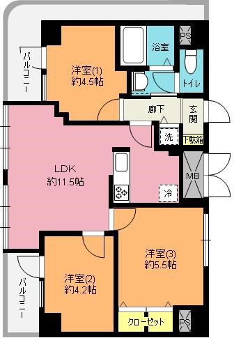 マルイチサウスマンション 間取り