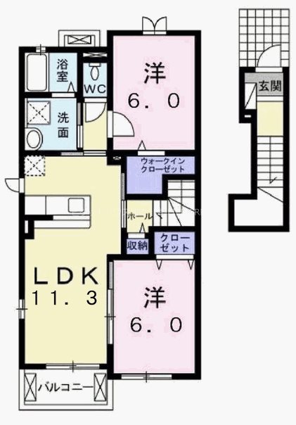 ルナ　いなみ野 間取り図
