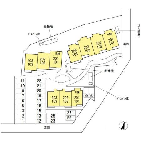 アルジェントステラB 駐車場