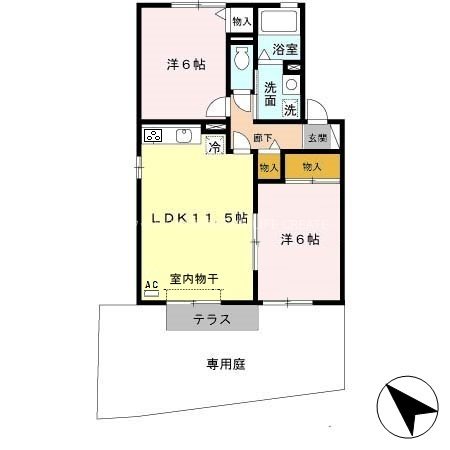 クレールハイムＢ棟 間取り図