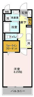 ヴィラ新天地 203号室 間取り