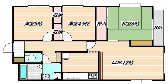 プラムロイヤル原木中山 間取り図