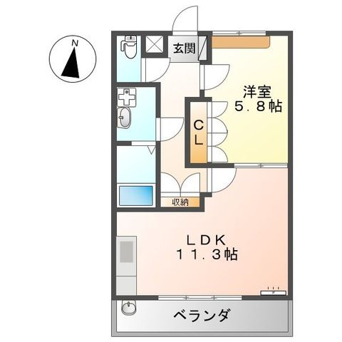 ストリーム湘南台 102号室 間取り