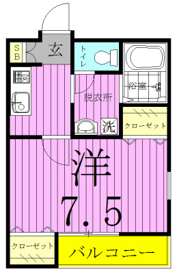 ル・ソレイユⅡ 203号室 間取り