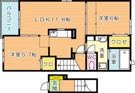 カルムプロムナード花野路　Ⅰ棟 間取り