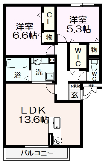 abcdマンション綾園 間取り