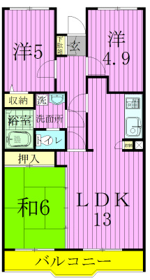 406号室 間取り