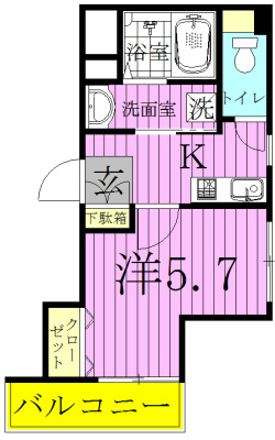 サンイング松戸 305号室 間取り
