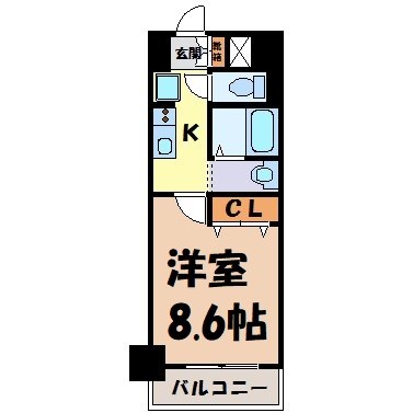 レジディア高岳 間取り図