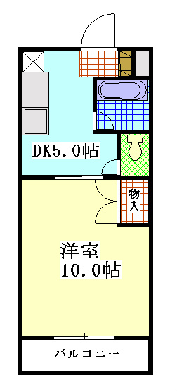 クラウディア 106号室 間取り