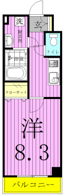 ラ・ルーナ新松戸 104号室 間取り