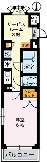 カミーリア 307号室 間取り