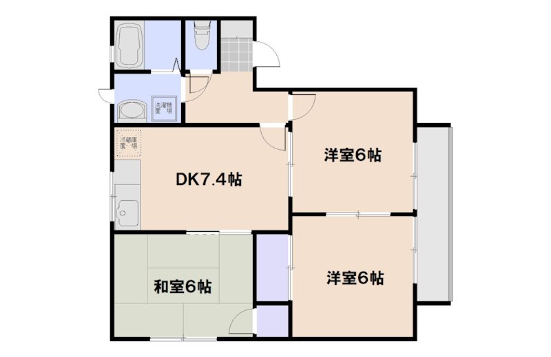 コーポ松久 201号室 間取り