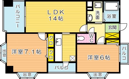 シャイニーヒルズ 間取り図