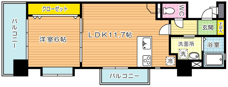 アルティザ小倉 301号室 間取り