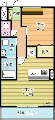エスペランサ足立 205号室 間取り