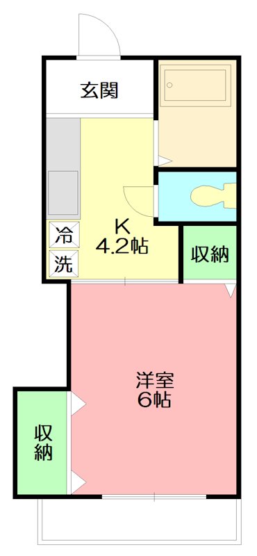 ハイツ万緑 203号室 間取り