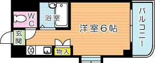 ビブレ西小倉Ｂ館  601号室 間取り