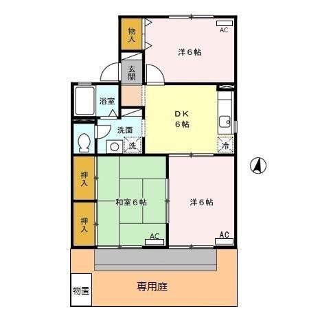 コーポ深町A 101号室 間取り