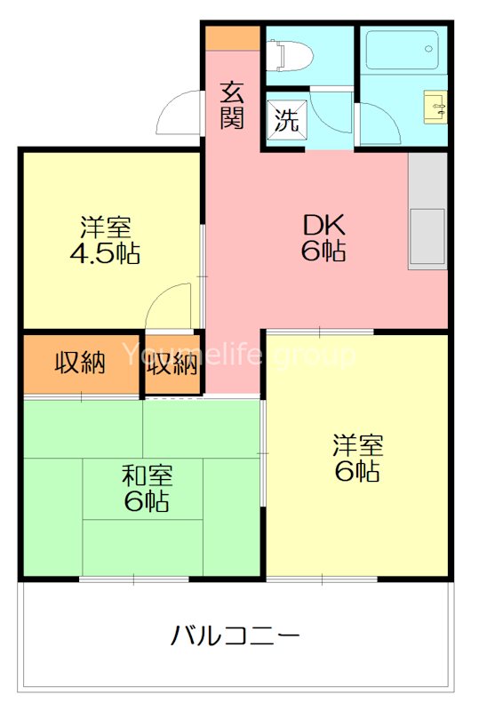 パレス東原 203号室 間取り