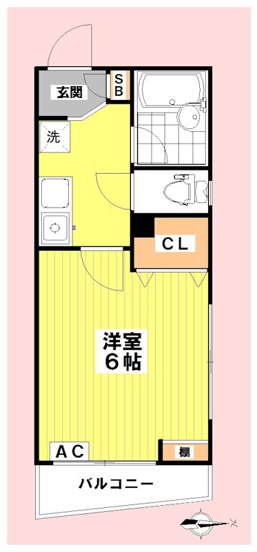 マーベラス府中宮西町 201号室 間取り