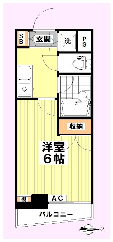 マーベラス府中宮西町 902号室 間取り
